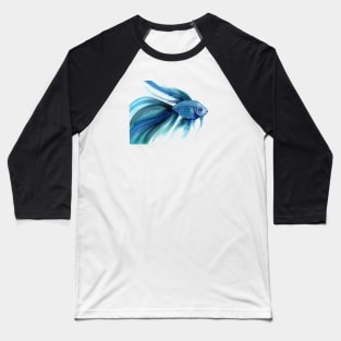 Blue Betta Fish Baseball T-Shirt